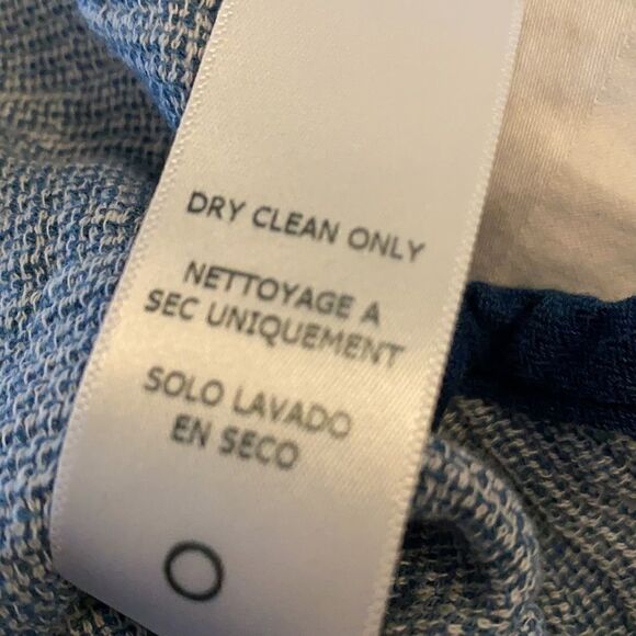 Frame blue rolled cuff sleeves navy piping size S - Picture 13 of 13